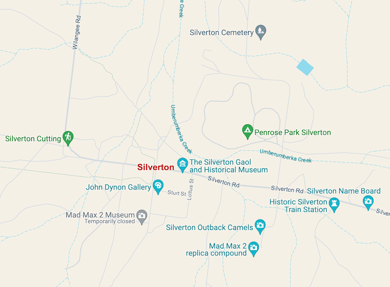 Map of Silverton area